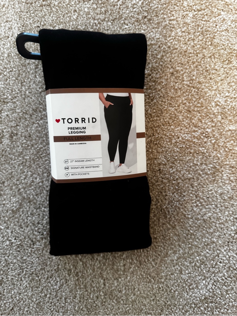 torrid Black Full-Length Leggings with Signature Waistband